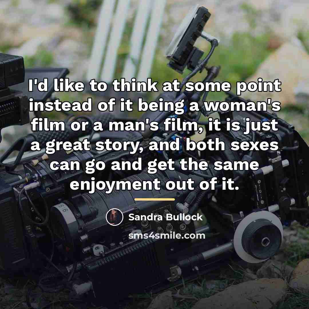 “I'd like to think at some point instead of it…” quote by Sandra Bullock