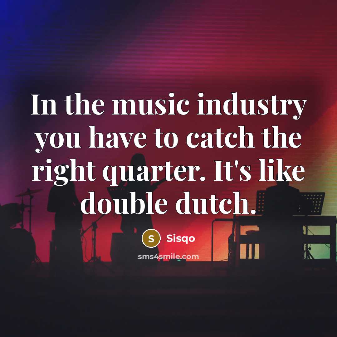 “In the music industry you have to catch the right…” quote by Sisqo