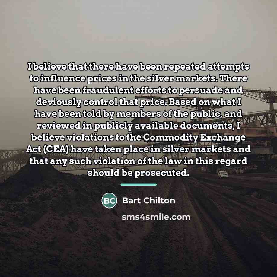 “I believe that there have been repeated attempts to influence…” quote by Bart Chilton