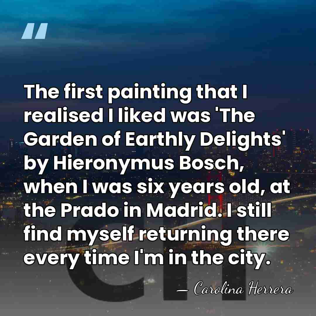 The first painting that I realised I liked was 'The Garden of&hellip; - Carolina Herrera