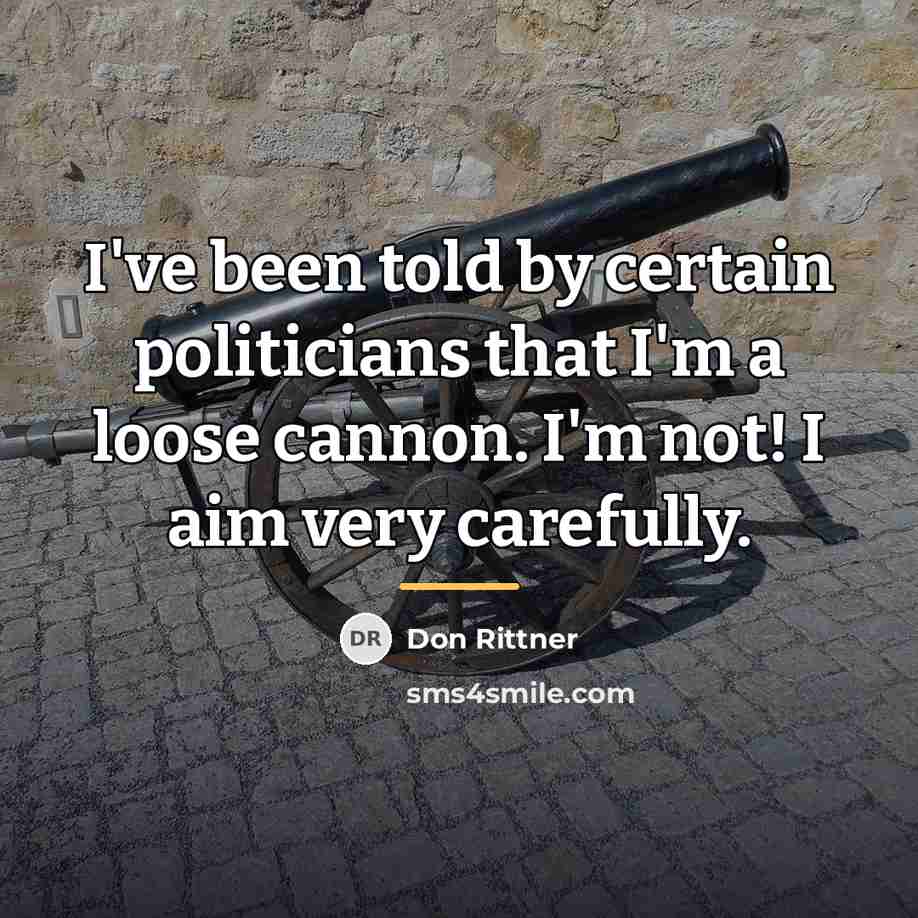 “I've been told by certain politicians that I'm a loose…” quote by Don Rittner