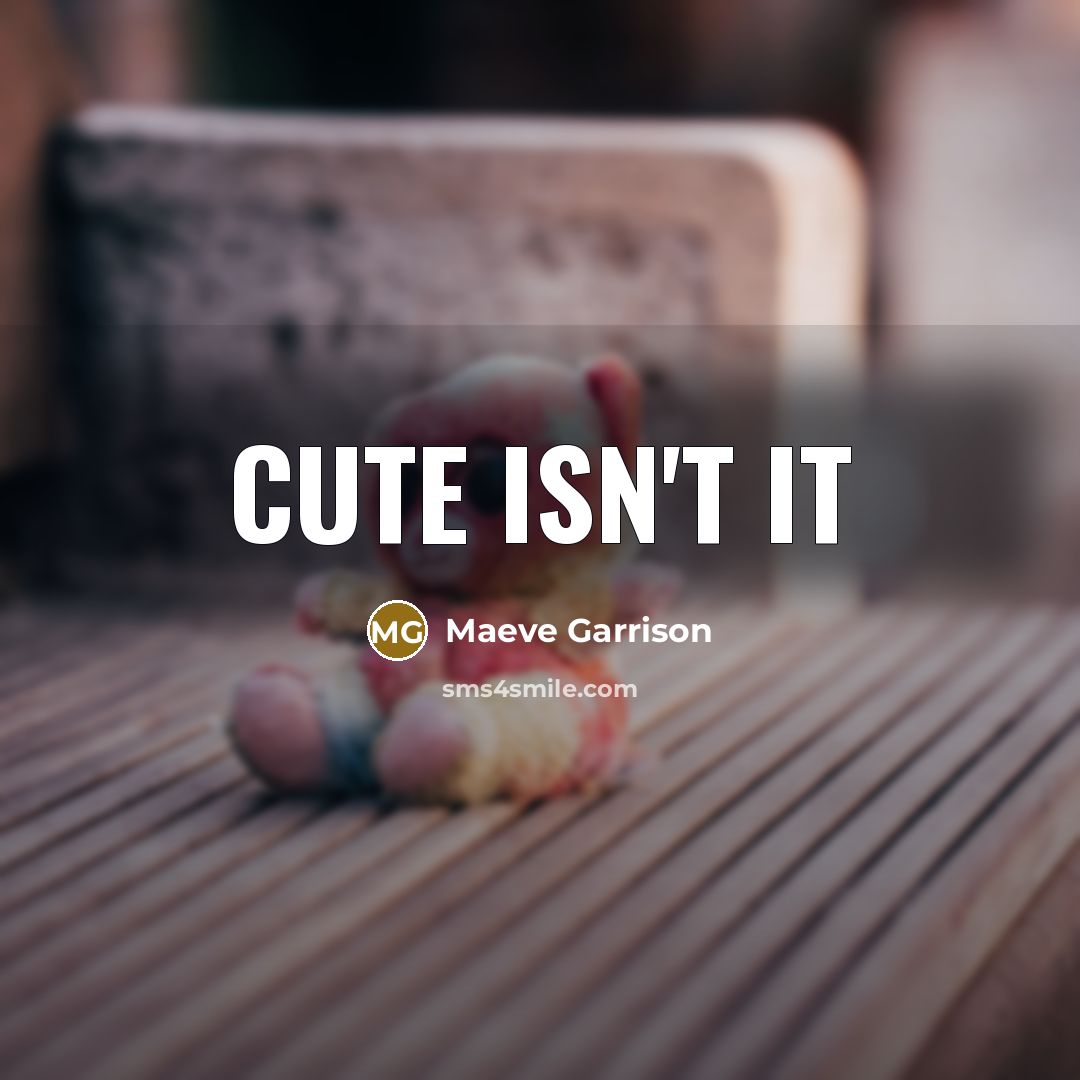 “Cute isn't it” quote by Maeve Garrison