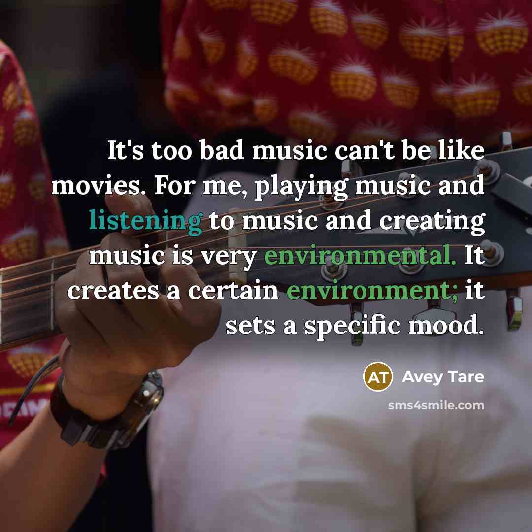 “It's too bad music can't be like movies. For me,…” quote by Avey Tare