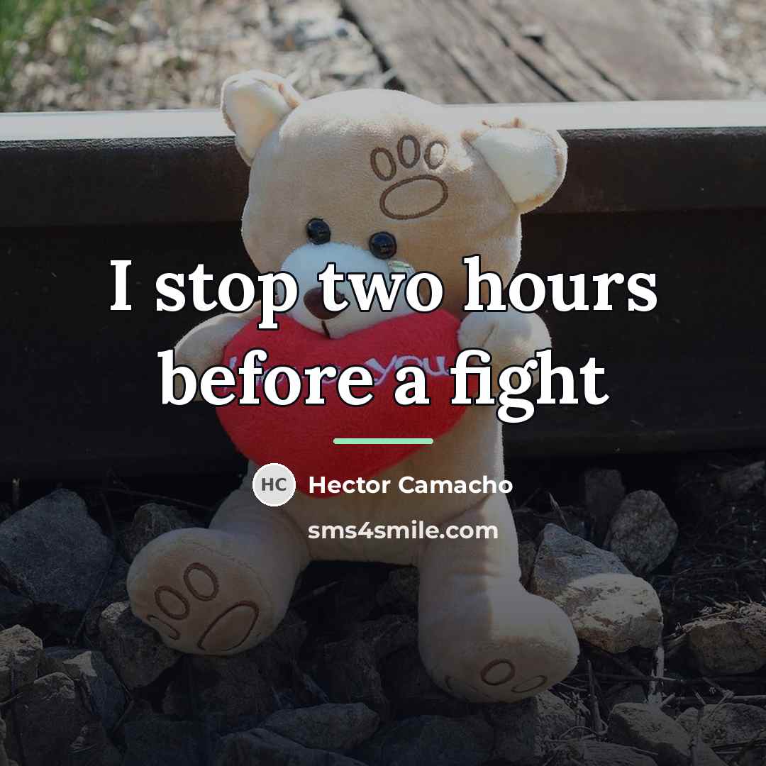 “I stop two hours before a fight…” quote by Hector Camacho