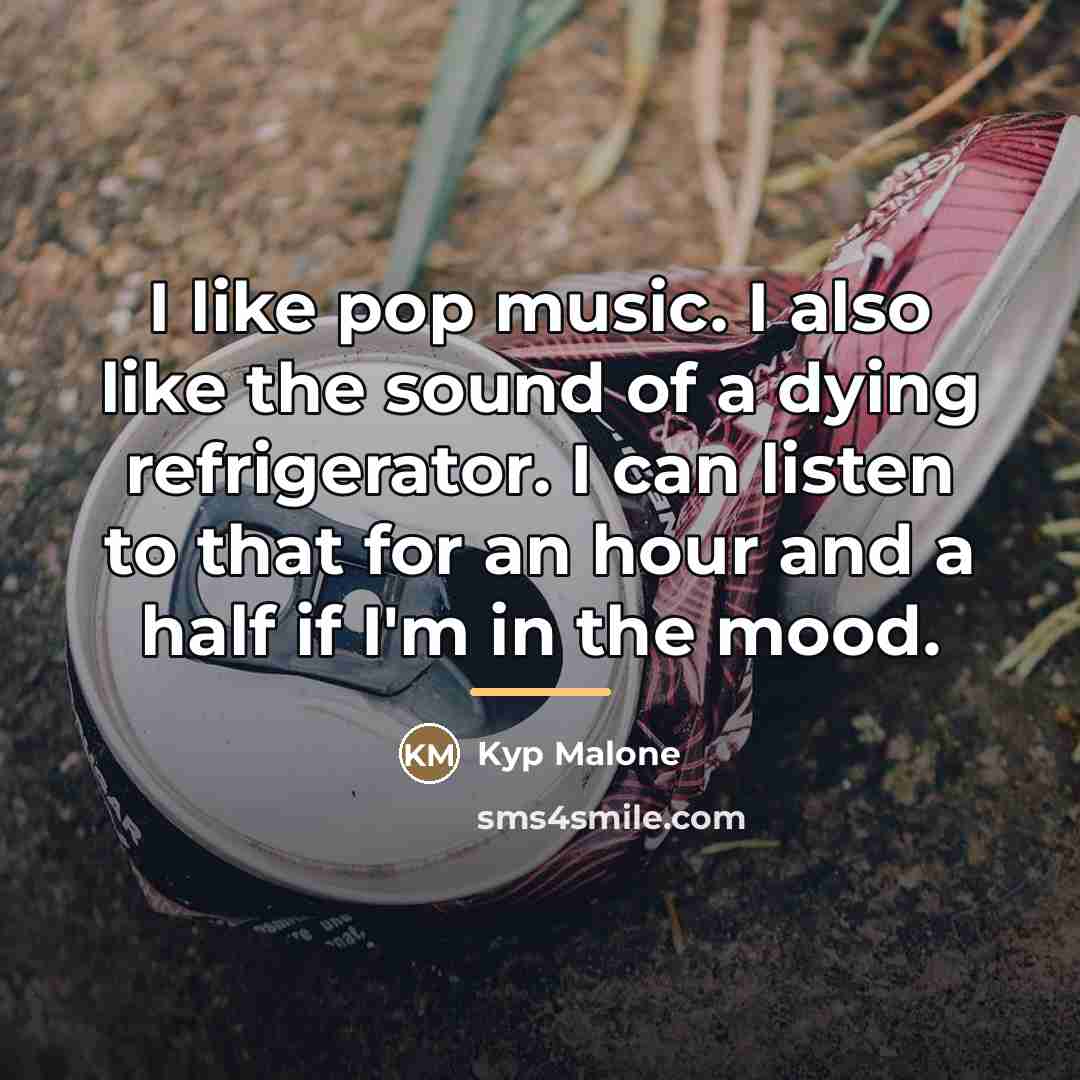 “I like pop music. I also like the sound of…” quote by Kyp Malone
