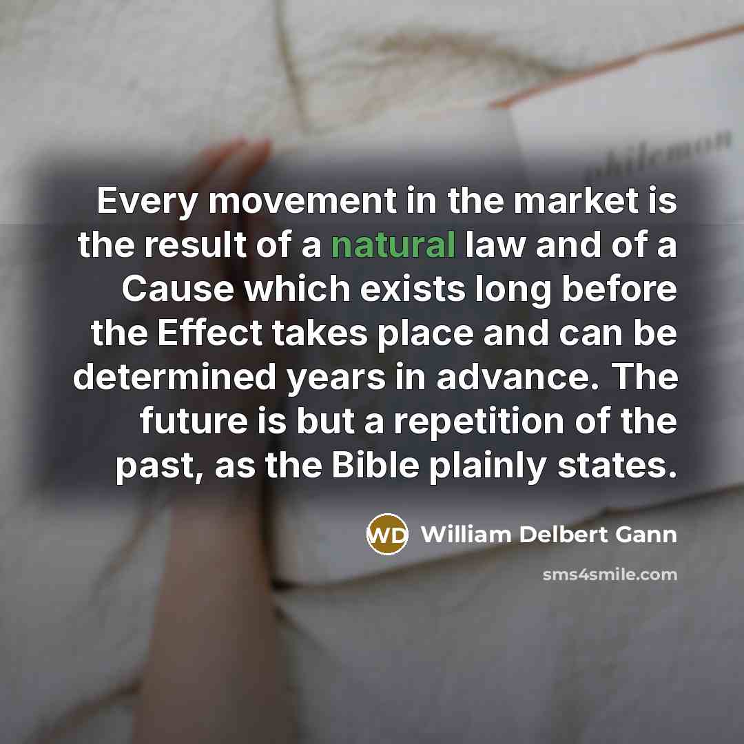 “Every movement in the market is the result of a…” quote by William Delbert Gann