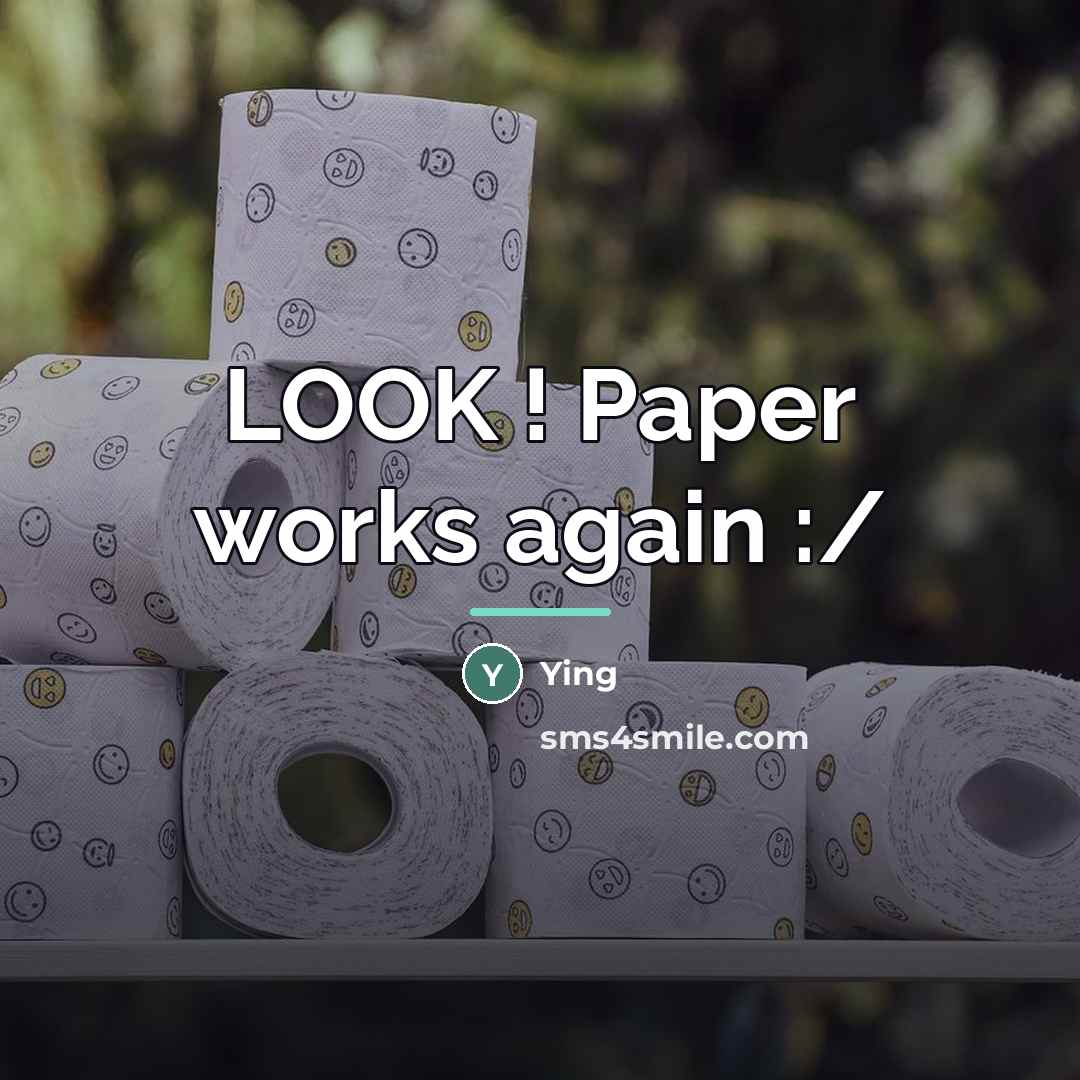 “LOOK ! Paper works again :/…” quote by Ying