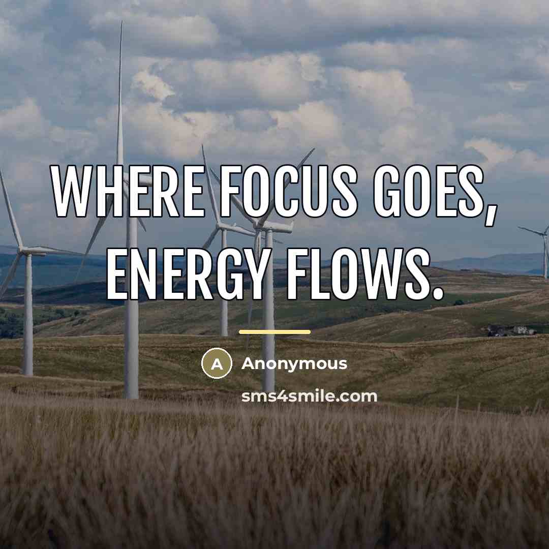 “Where focus goes, energy flows.…” quote by Anonymous