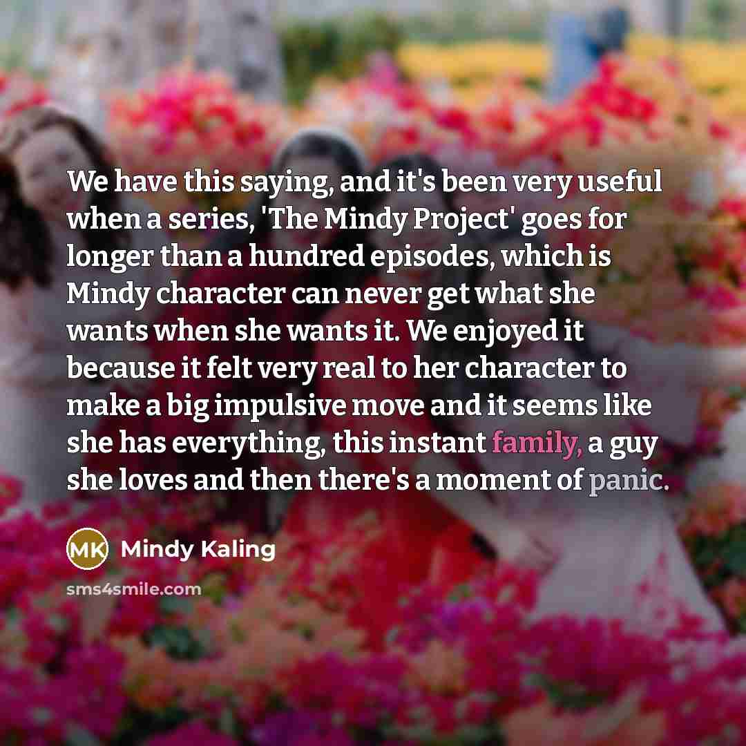 “We have this saying, and it's been very useful when…” quote by Mindy Kaling