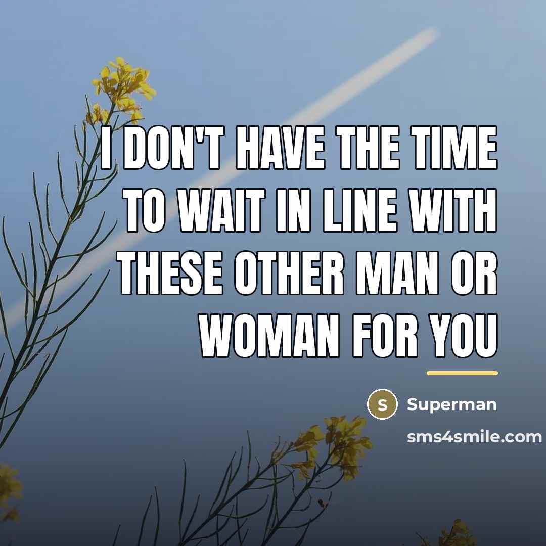 “I don't have the time to wait in line with…” quote by Superman