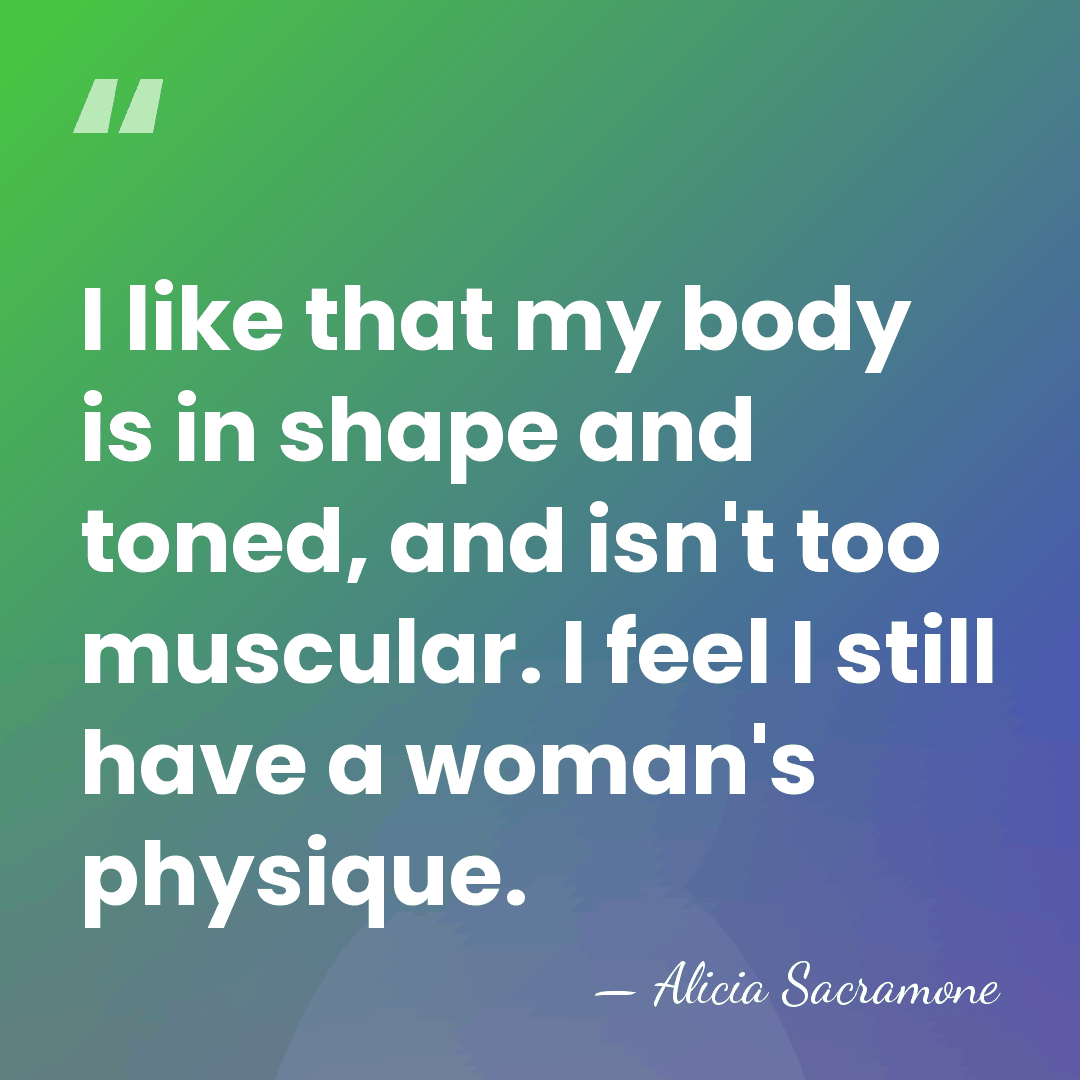 I like that my body is in shape and toned, and isn't&hellip; - Alicia Sacramone