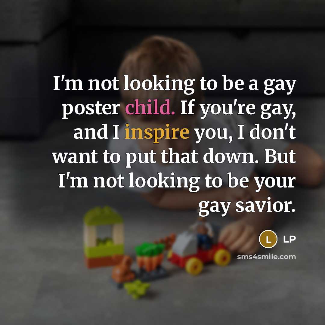“I'm not looking to be a gay poster child. If…” quote by LP