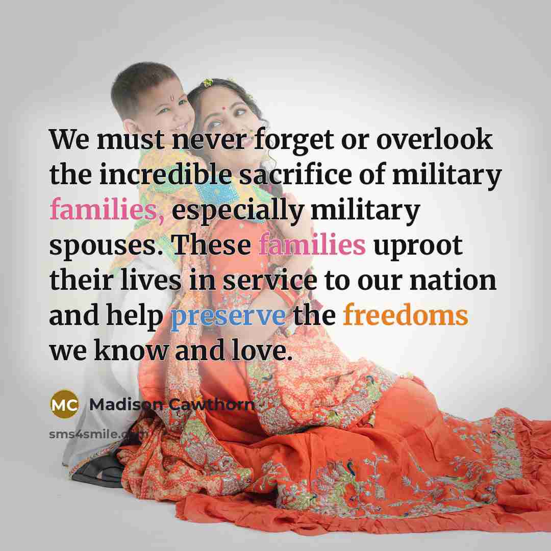 “We must never forget or overlook the incredible sacrifice of…” quote by Madison Cawthorn