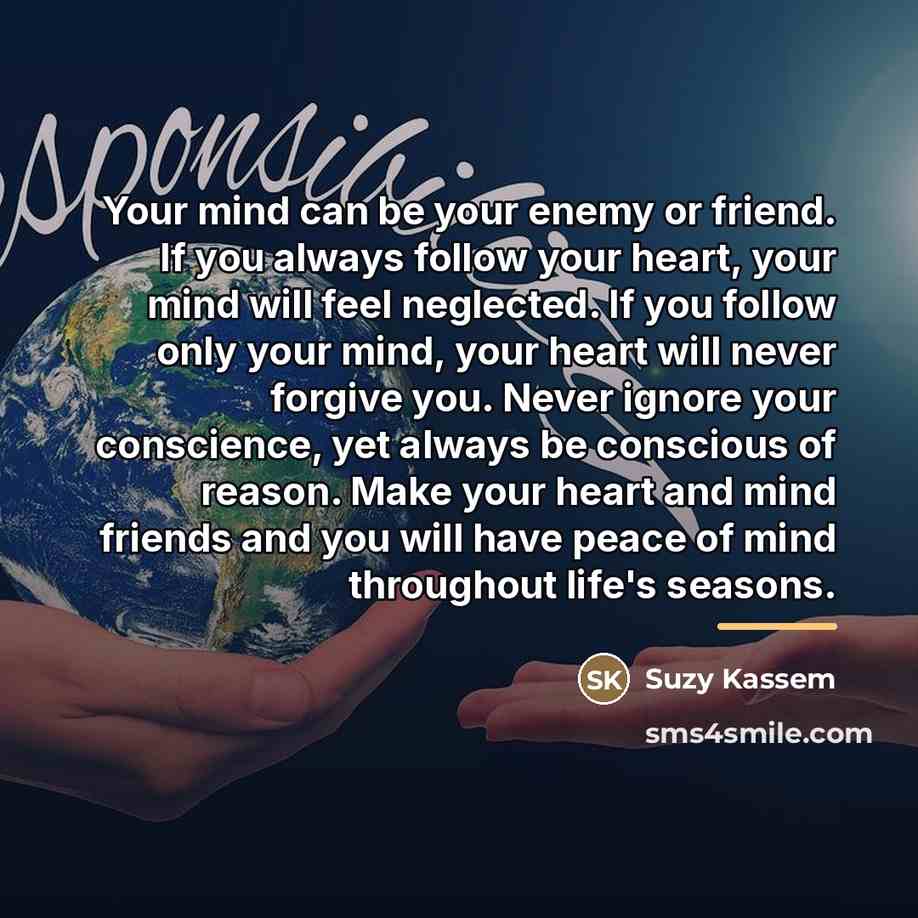 “Your mind can be your enemy or friend. If you…” quote by Suzy Kassem