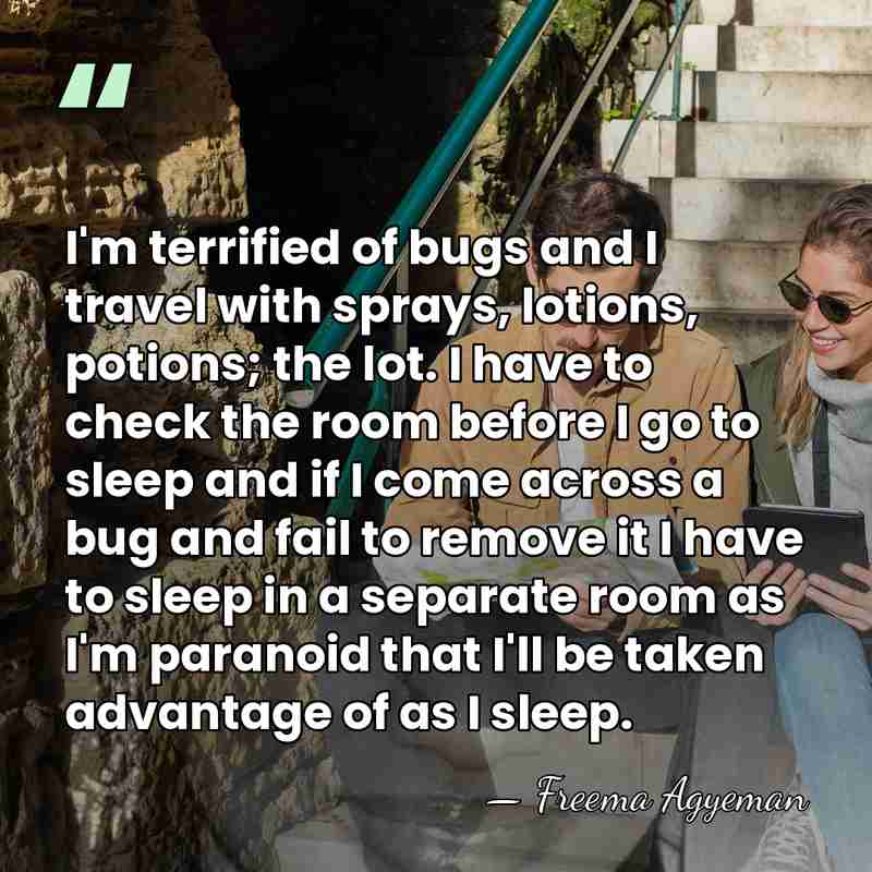 I'm terrified of bugs and I travel with sprays, lotions, potions; the&hellip; - Freema Agyeman
