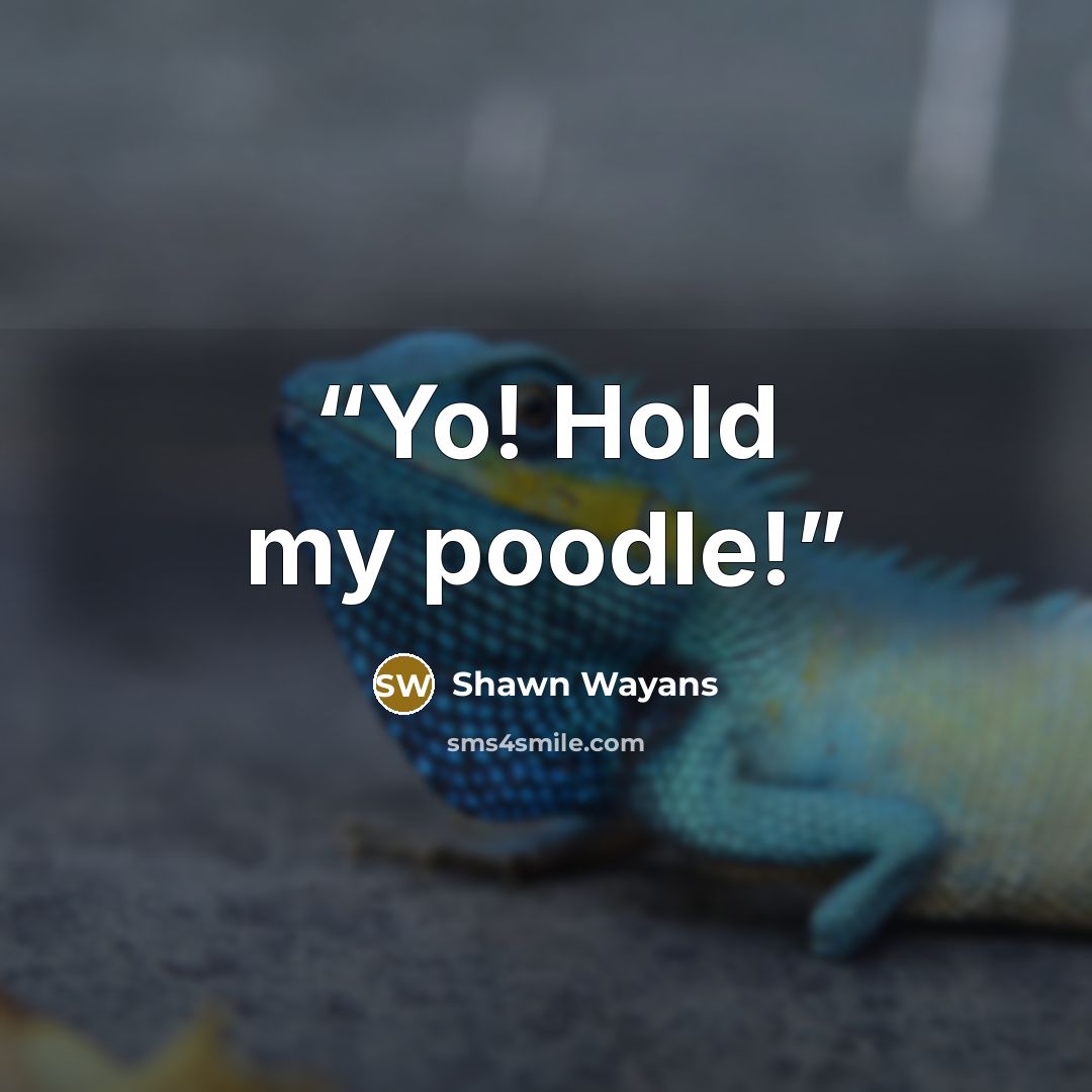 “Yo! Hold my poodle!” quote by Shawn Wayans