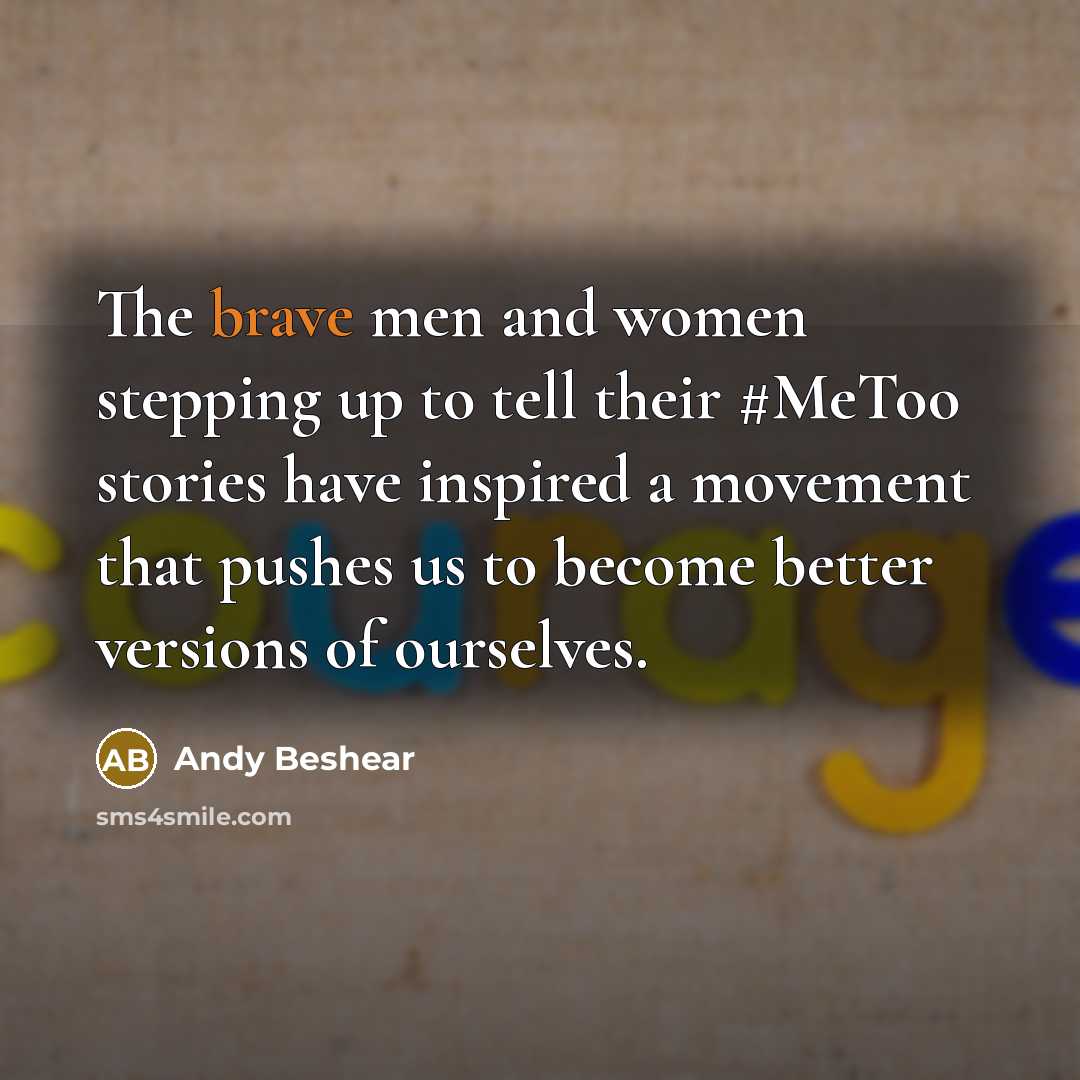 “The brave men and women stepping up to tell their…” quote by Andy Beshear