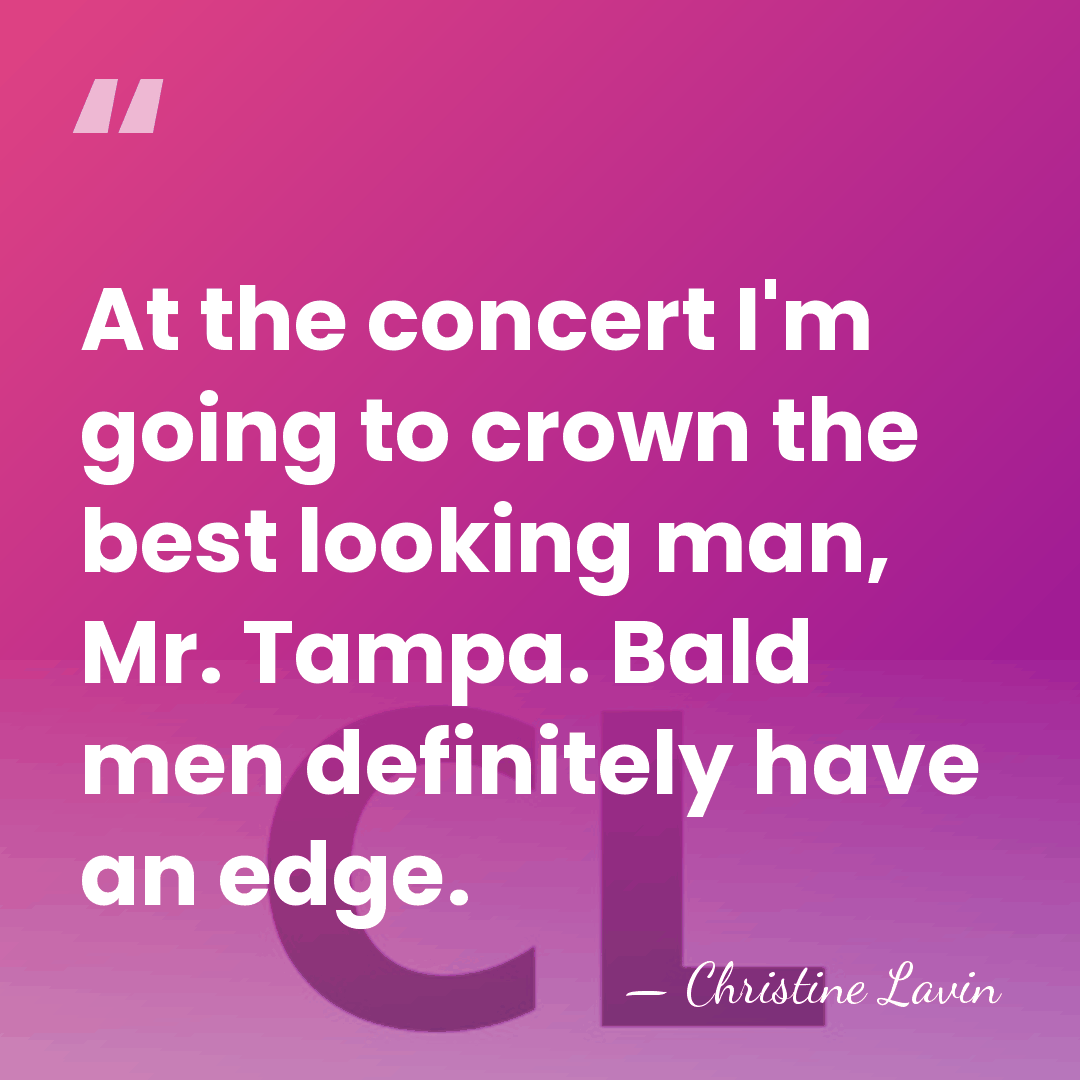 At the concert I'm going to crown the best looking man, Mr.&hellip; - Christine Lavin