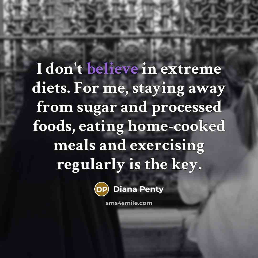 “I don't believe in extreme diets. For me, staying away…” quote by Diana Penty