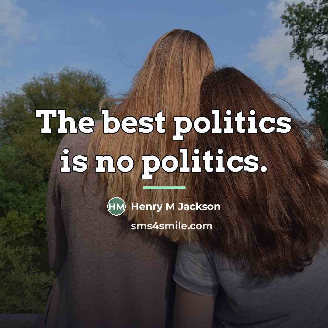 “The best politics is no politics.…” quote by Anonymous