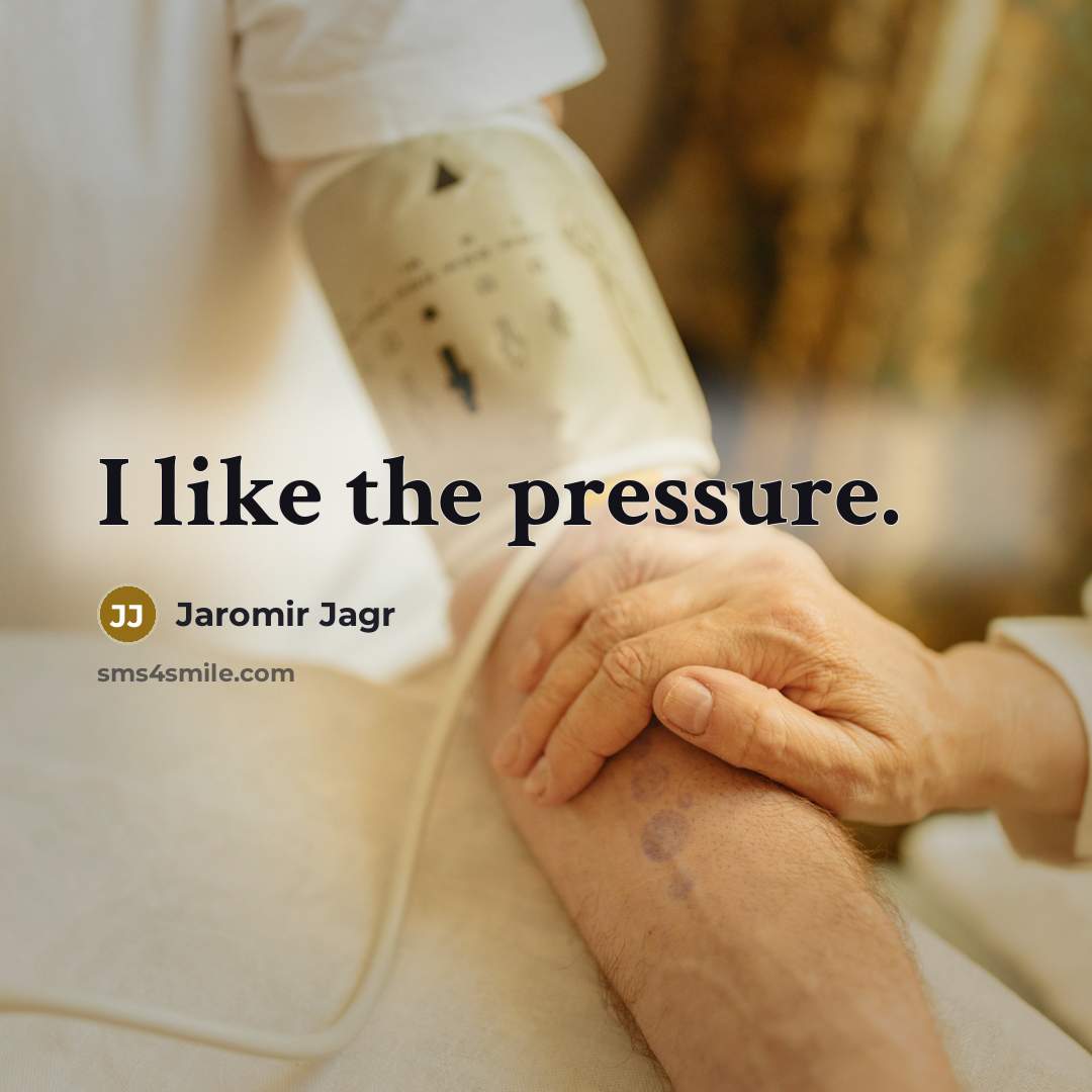 “I like the pressure.…” quote by Jaromir Jagr
