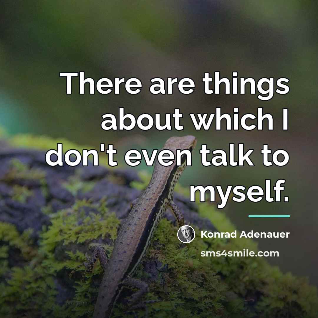 “There are things about which I don't even talk to…” quote by Konrad Adenauer