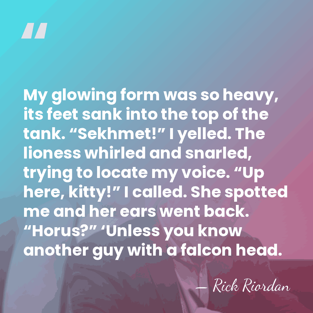 My glowing form was so heavy, its feet sank into the top&hellip; - Rick Riordan