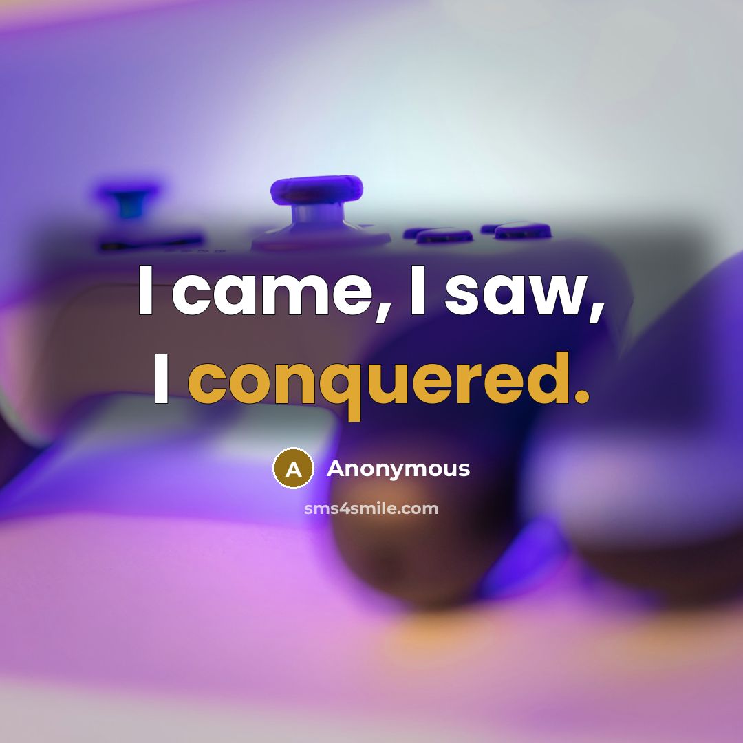 “I came, I saw, I conquered.” quote by Anonymous