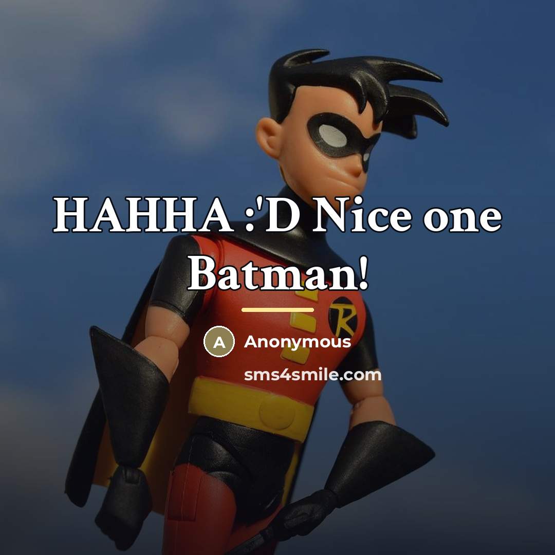 “HAHHA :'D Nice one Batman!…” quote by Anonymous