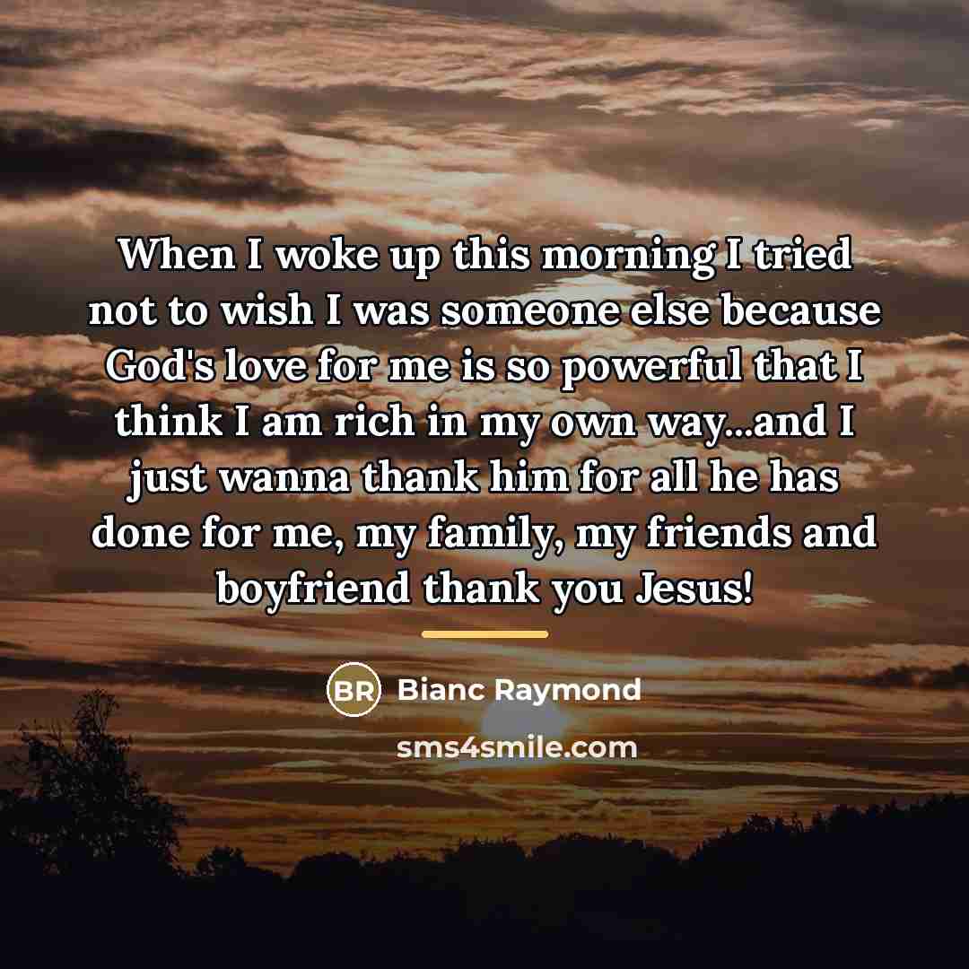 “When I woke up this morning I tried not to…” quote by Bianc Raymond