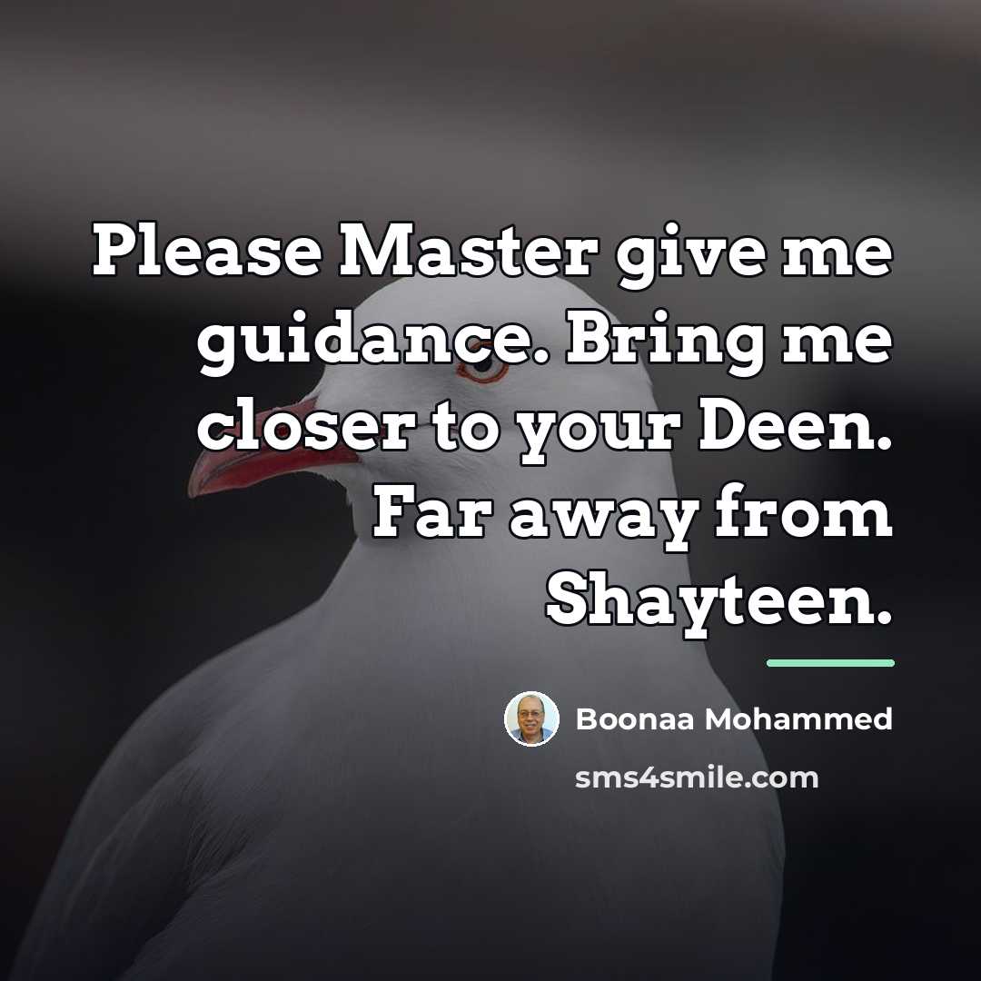 “Please Master give me guidance. Bring me closer to your…” quote by Boonaa Mohammed