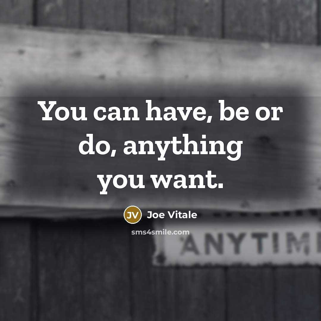 “You can have, be or do, anything you want.…” quote by Joe Vitale