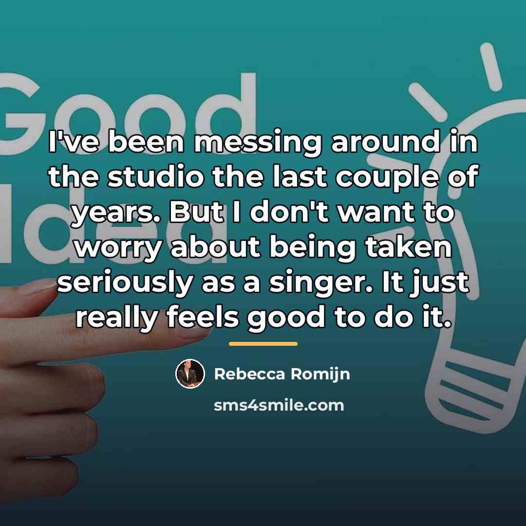 “I've been messing around in the studio the last couple…” quote by Rebecca Romijn