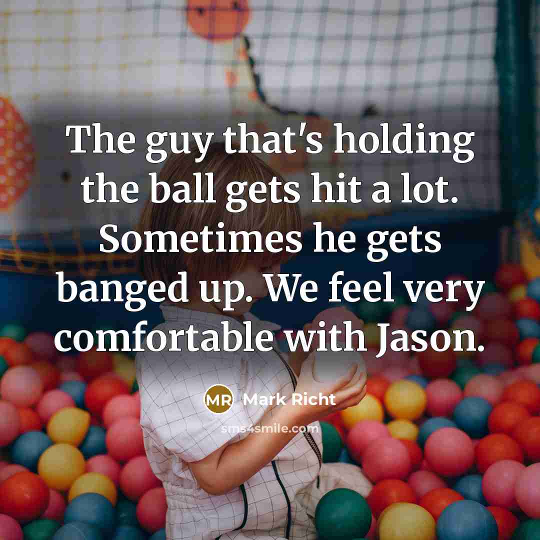 “The guy that's holding the ball gets hit a lot.…” quote by Mark Richt