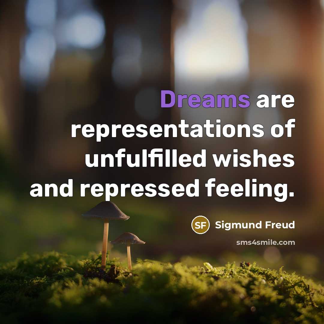 “Dreams are representations of unfulfilled wishes and repressed feeling.…” quote by Sigmund Freud