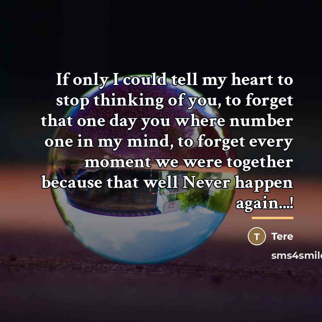 “If only I could tell my heart to stop thinking…” quote by Tere