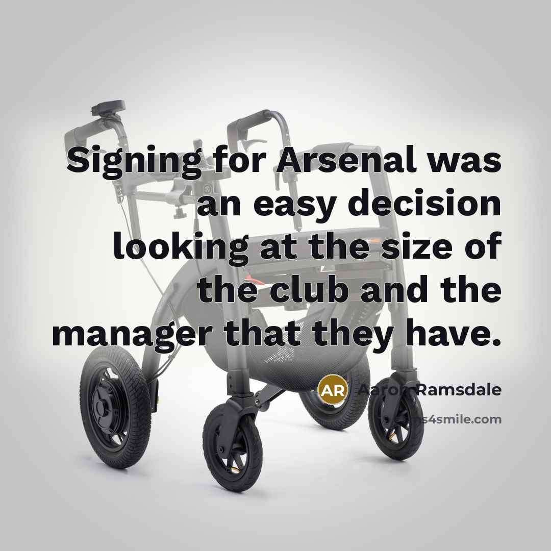 “Signing for Arsenal was an easy decision looking at the…” quote by Aaron Ramsdale