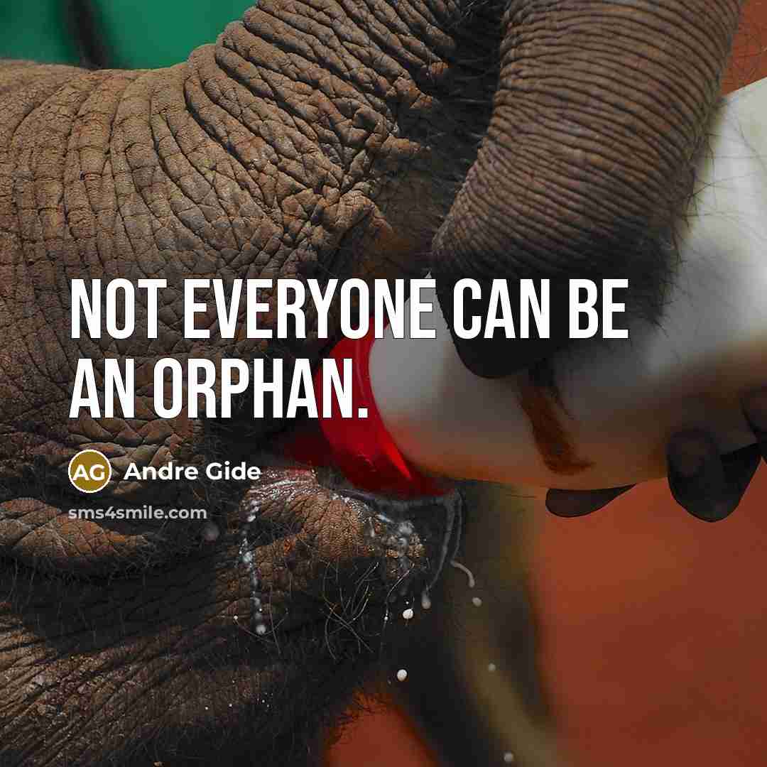 “Not everyone can be an orphan.…” quote by Andre Gide