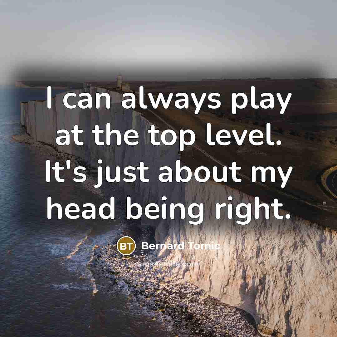 “I can always play at the top level. It's just…” quote by Bernard Tomic