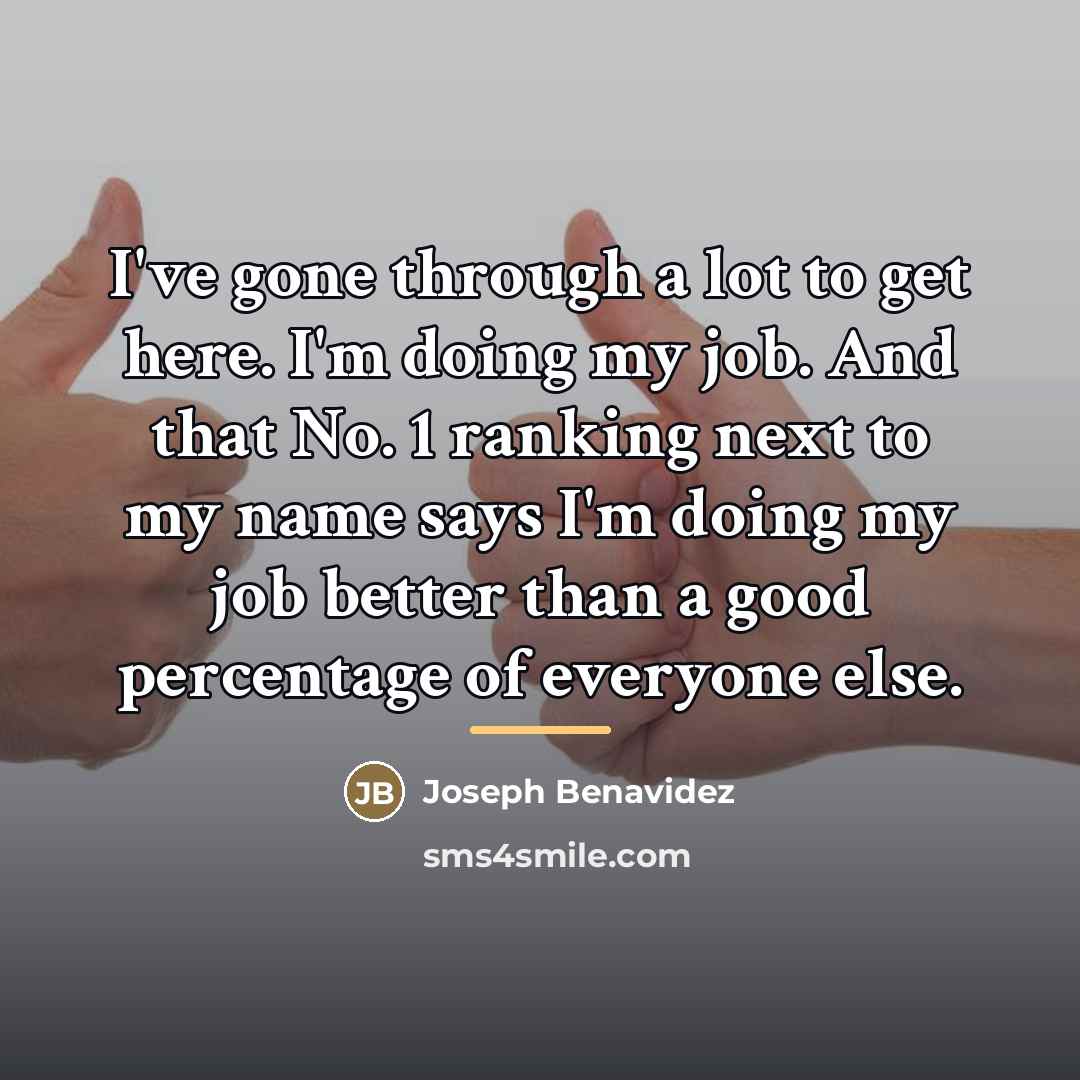 “I've gone through a lot to get here. I'm doing…” quote by Joseph Benavidez