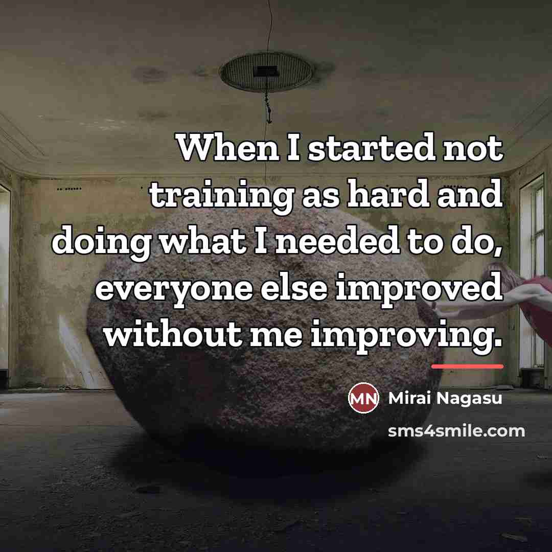 “When I started not training as hard and doing what…” quote by Mirai Nagasu