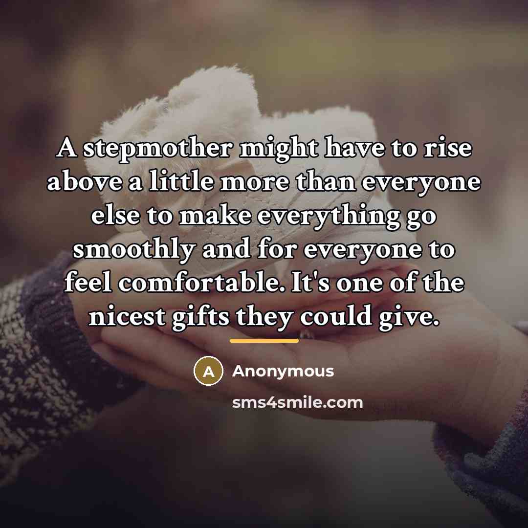 “A stepmother might have to rise above a little more…” quote by Anonymous