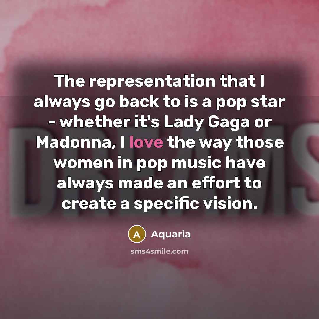 “The representation that I always go back to is a…” quote by Aquaria