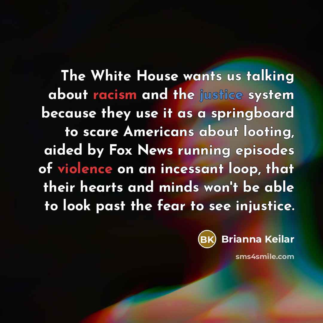 “The White House wants us talking about racism and the…” quote by Brianna Keilar