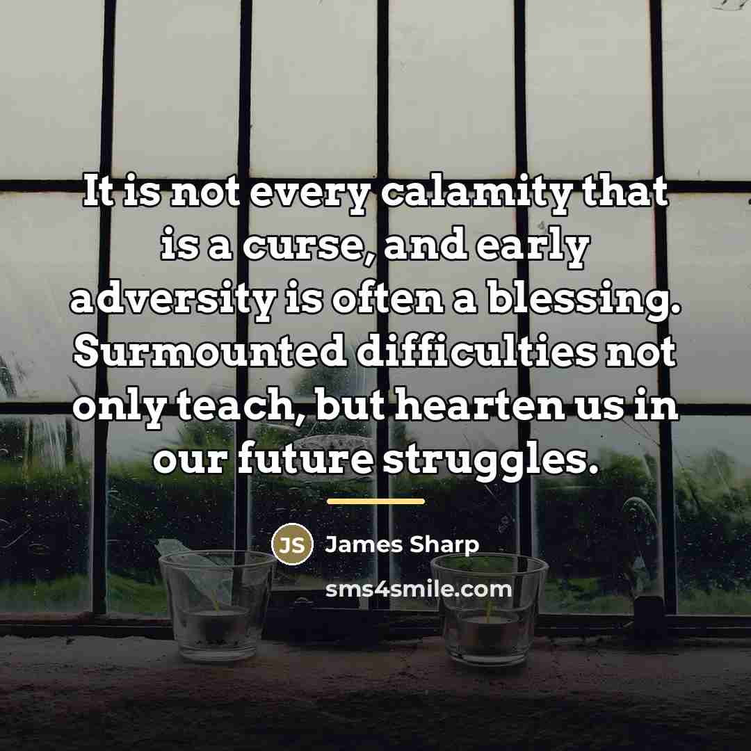 “It is not every calamity that is a curse, and…” quote by James Sharp
