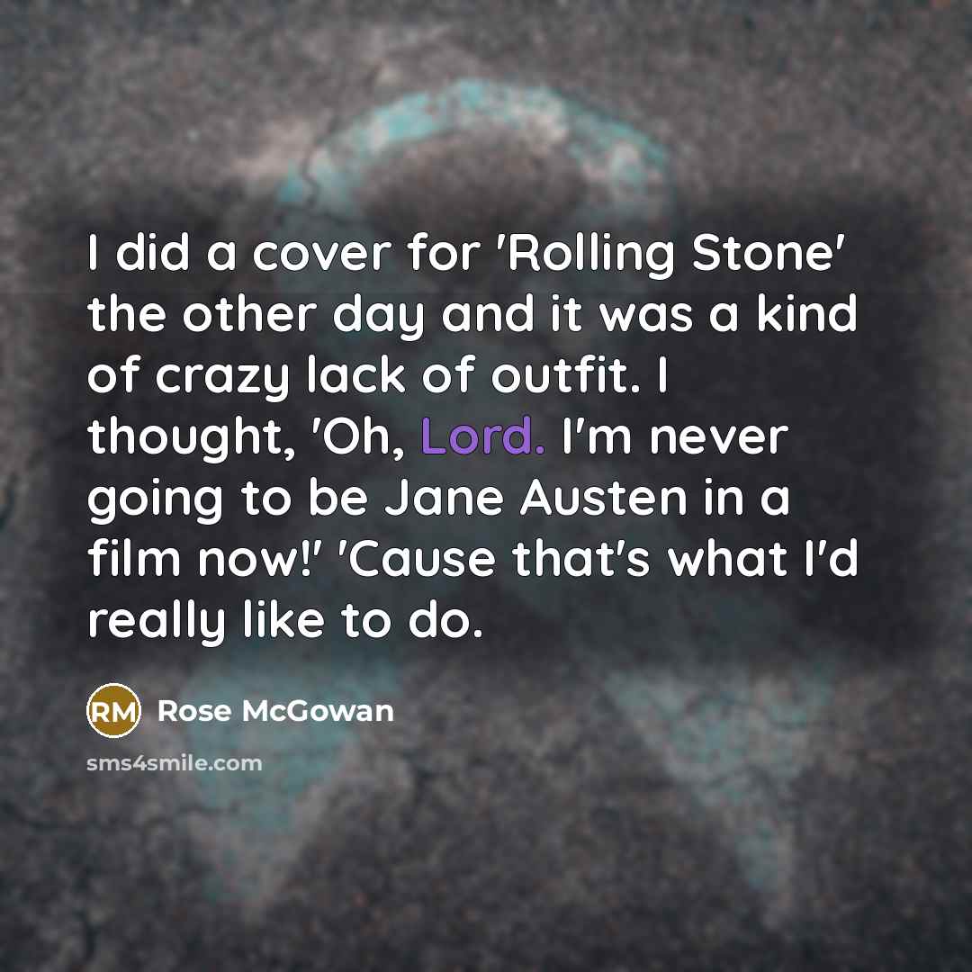 “I did a cover for 'Rolling Stone' the other day…” quote by Rose McGowan
