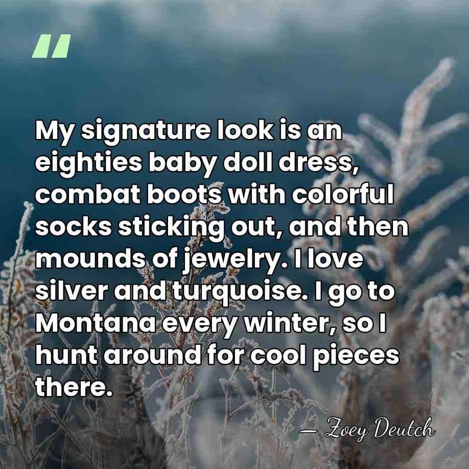 My signature look is an eighties baby doll dress, combat boots with&hellip; - Zoey Deutch
