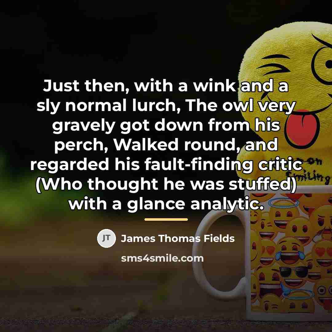 “Just then, with a wink and a sly normal lurch,…” quote by James Thomas Fields