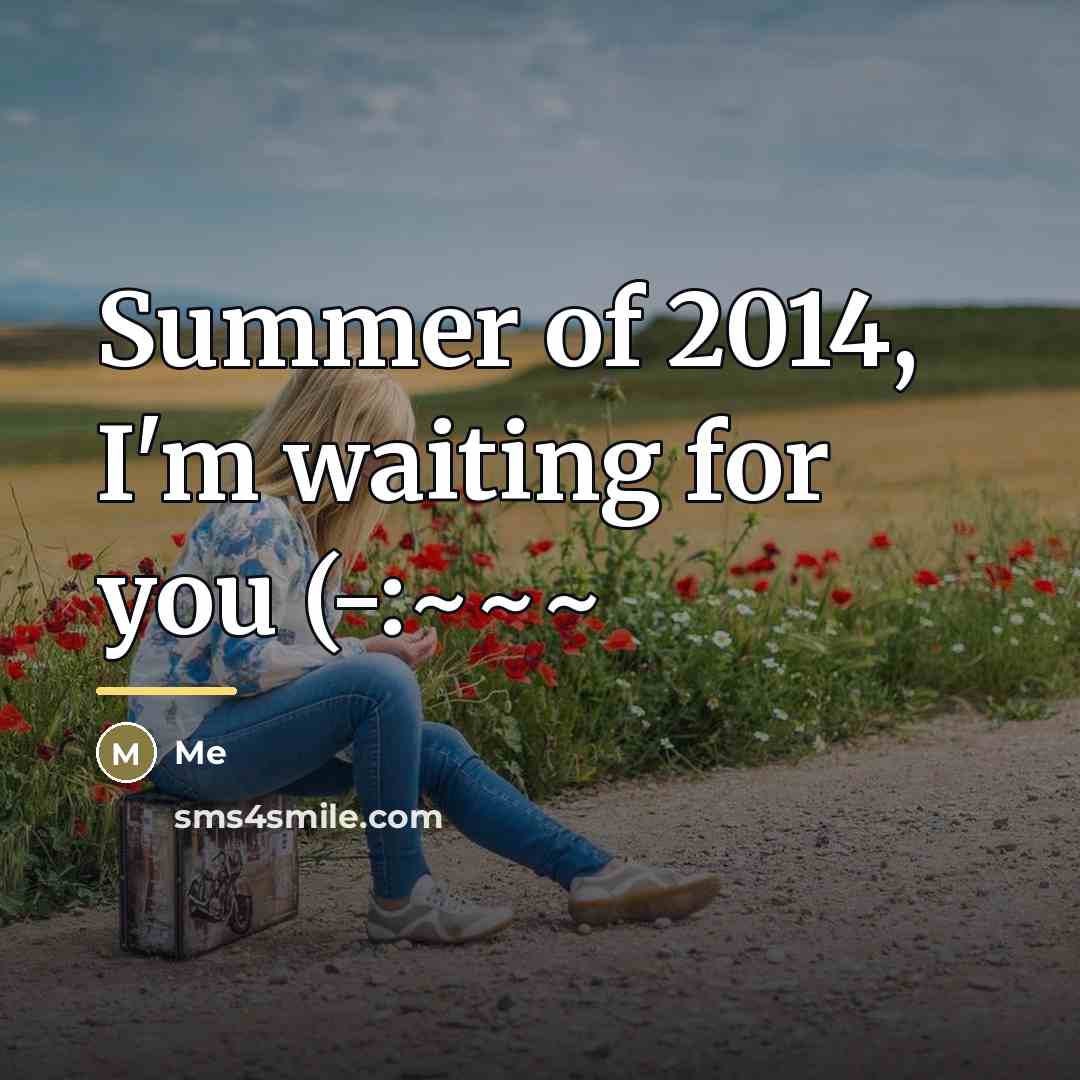“Summer of 2014, I'm waiting for you (-:~~~…” quote by Me