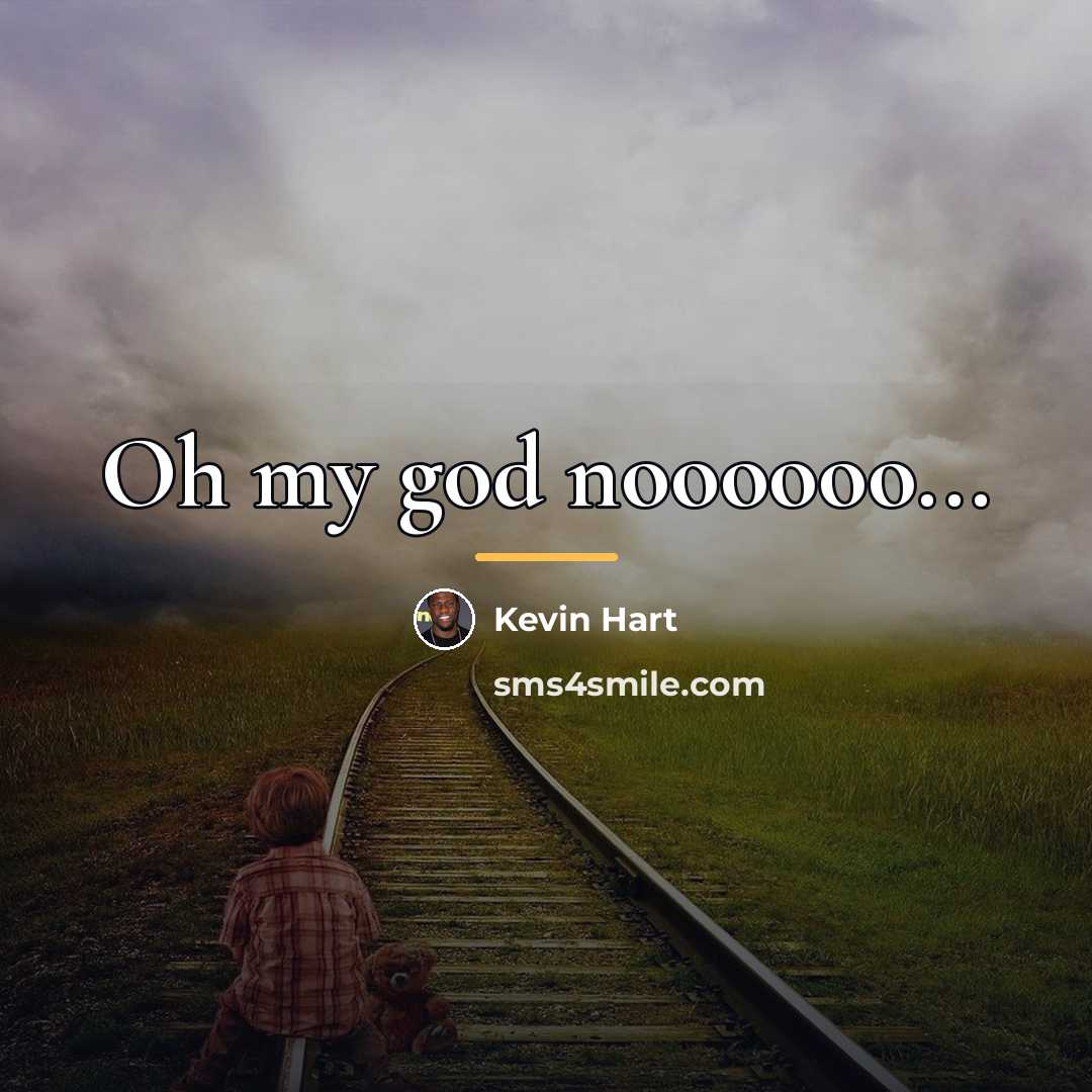 “Oh my god noooooo...…” quote by Kevin Hart